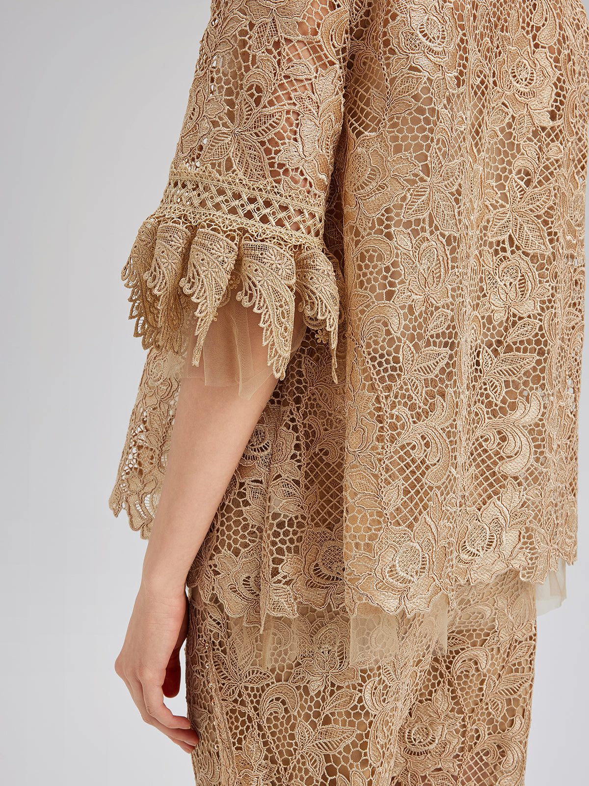 Handcrafted Ribbed Lace Bohemian Top