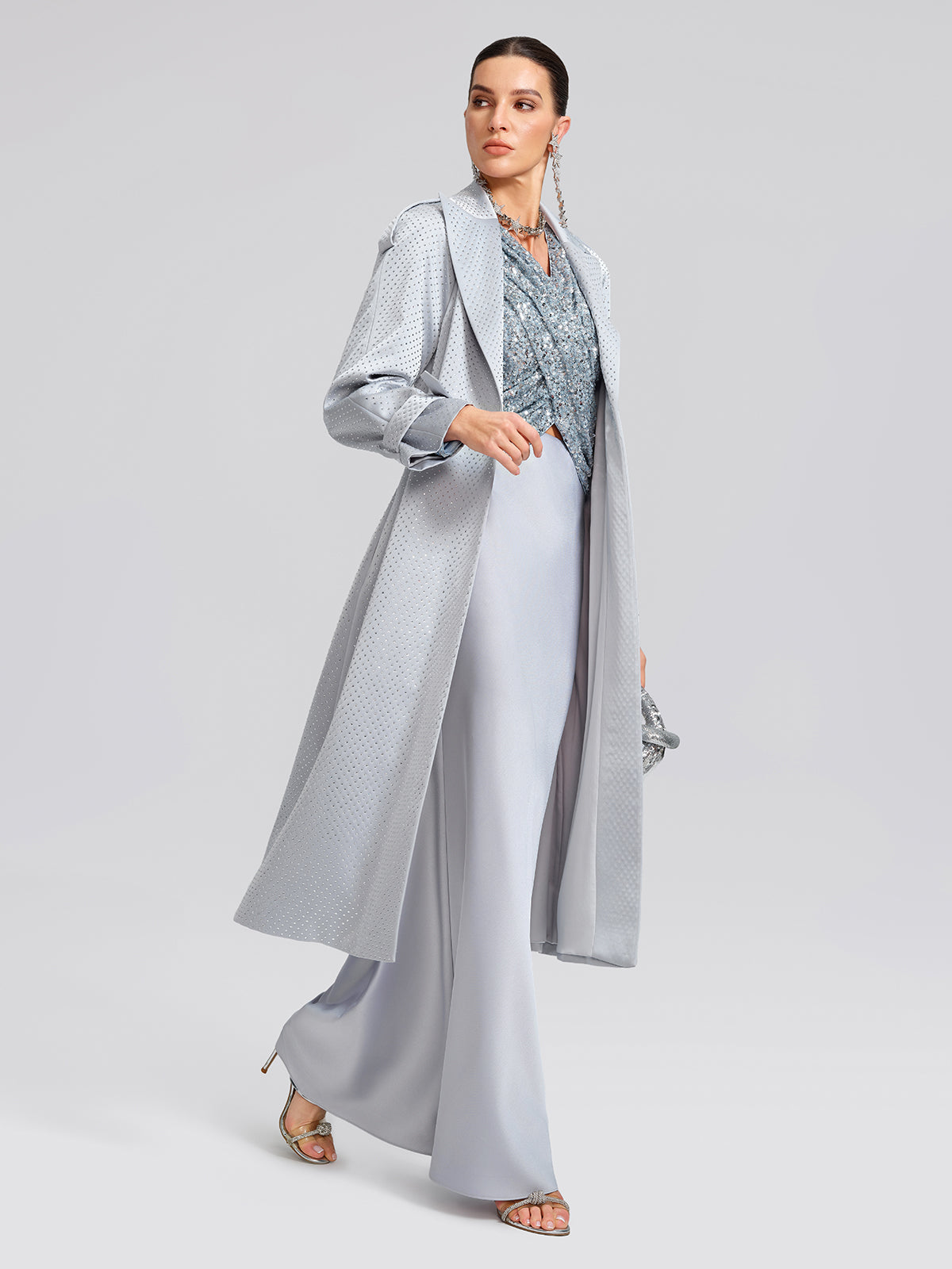 Acetate Satin Mermaid Maxi Skirt