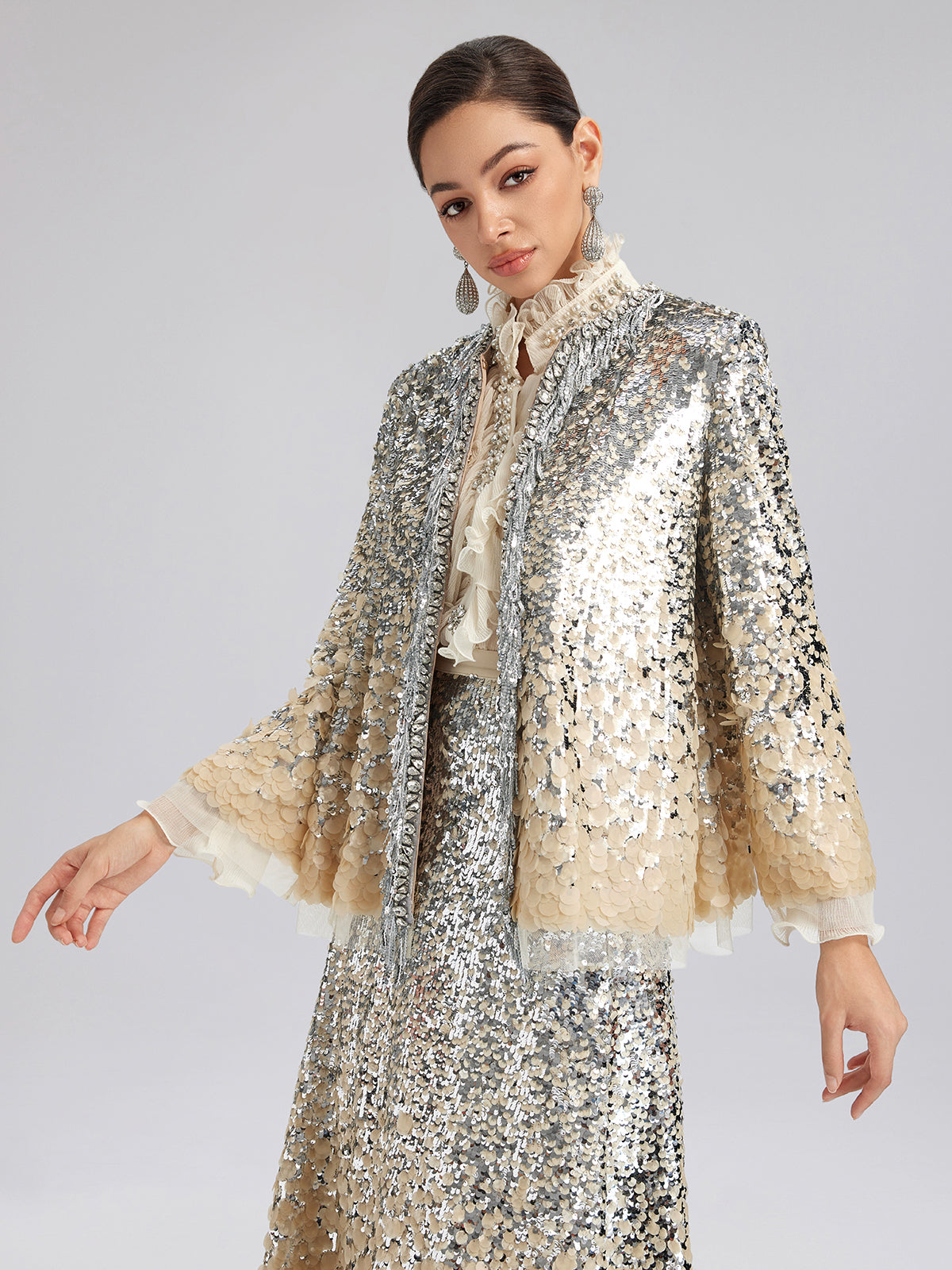 Contemporary clothing piece with balanced proportions and soft fabric