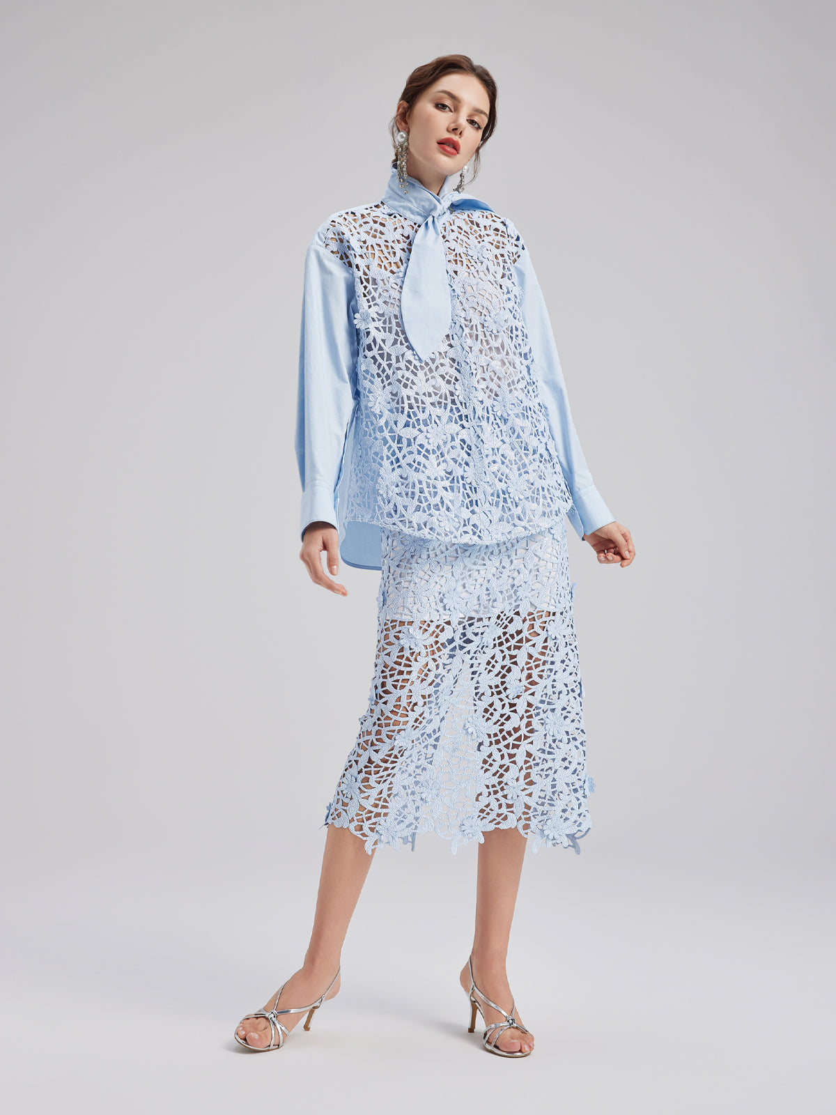 Final Sale | Chic Commuter Sequin-Detail Blouse (Includes Inner Tank)