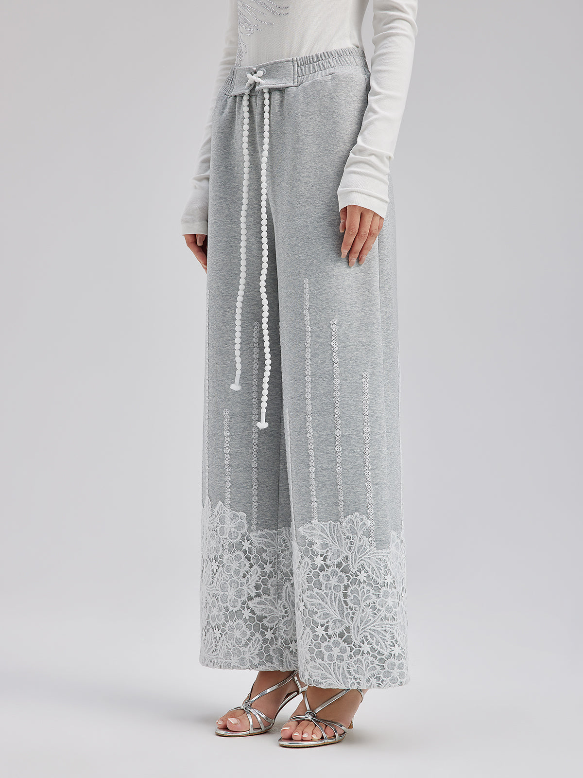 Final Sale | French Lace Drawstring Pants