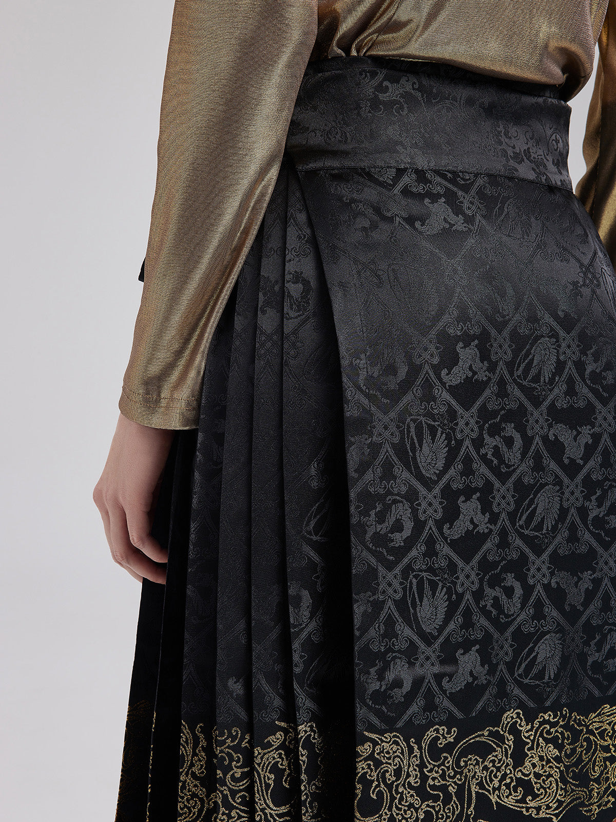 تنورة بتصميم صيني أنيق بقصة ماميان