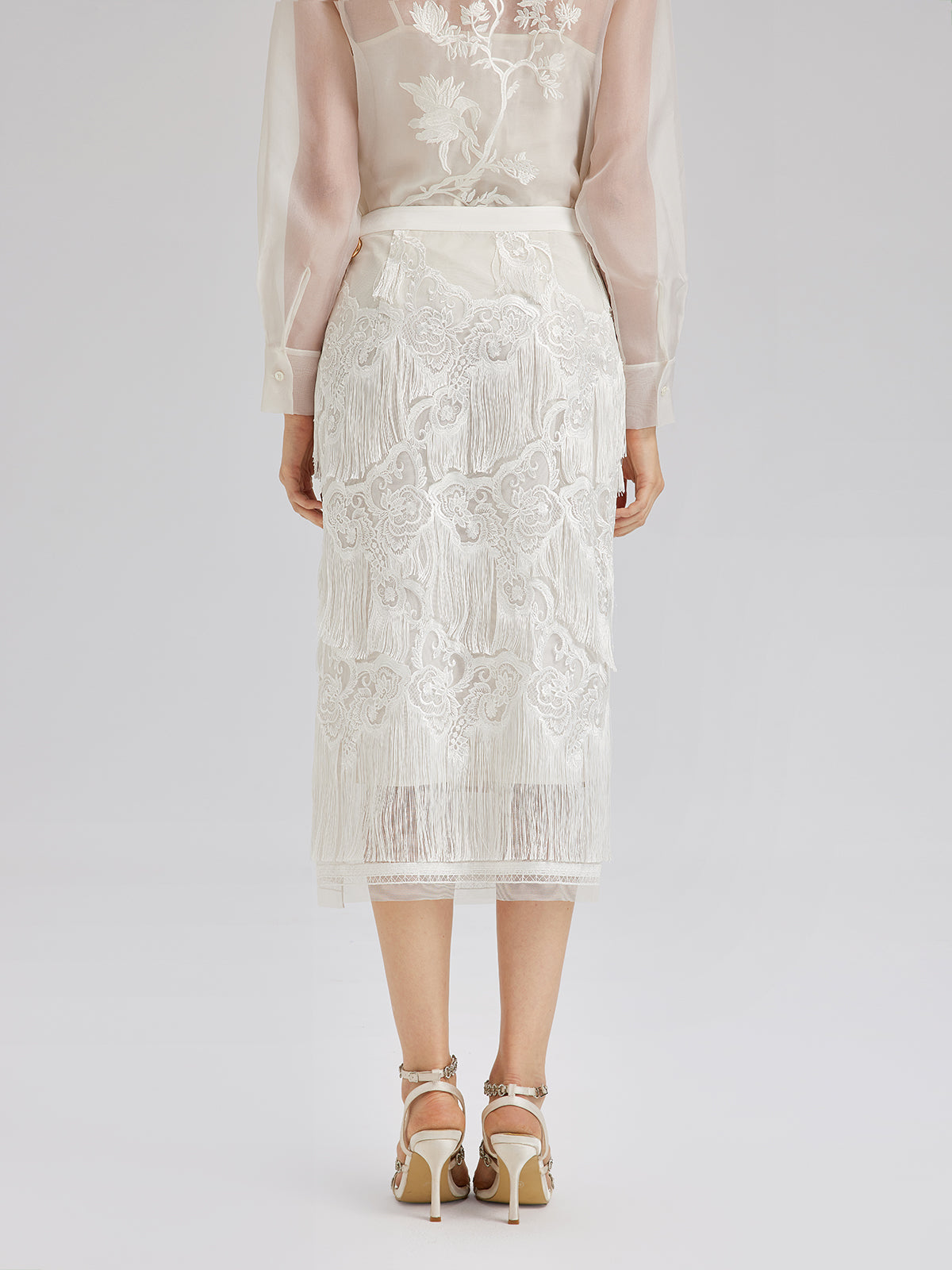 Lace Handcrafted Tassel Exclusive Baroque Skirt