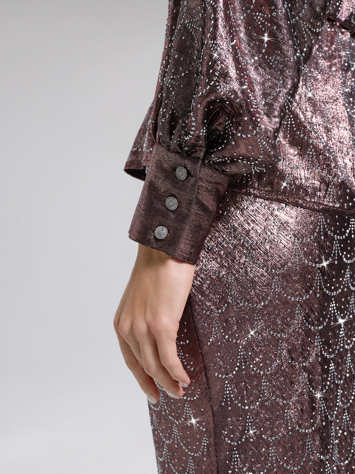 Off-Shoulder Rhinestone Top