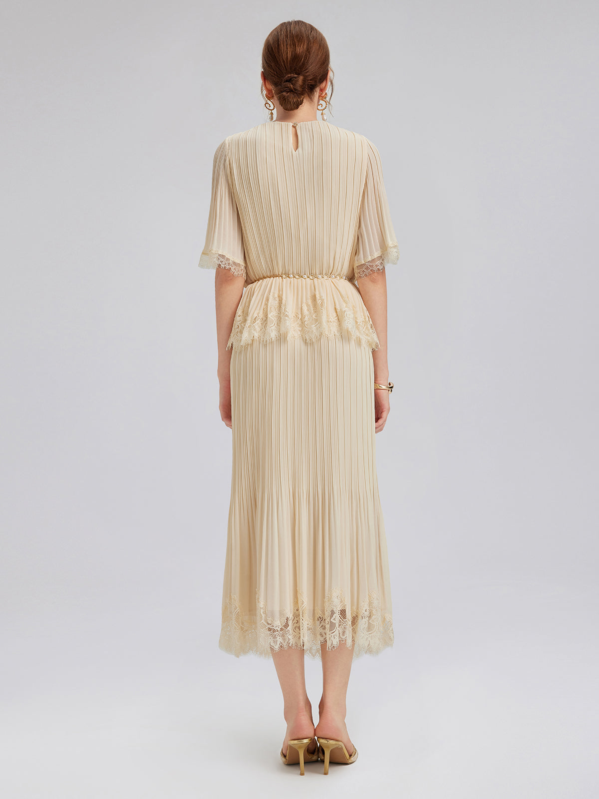 Final Sale | Pleated Lace Stretch Waist Set