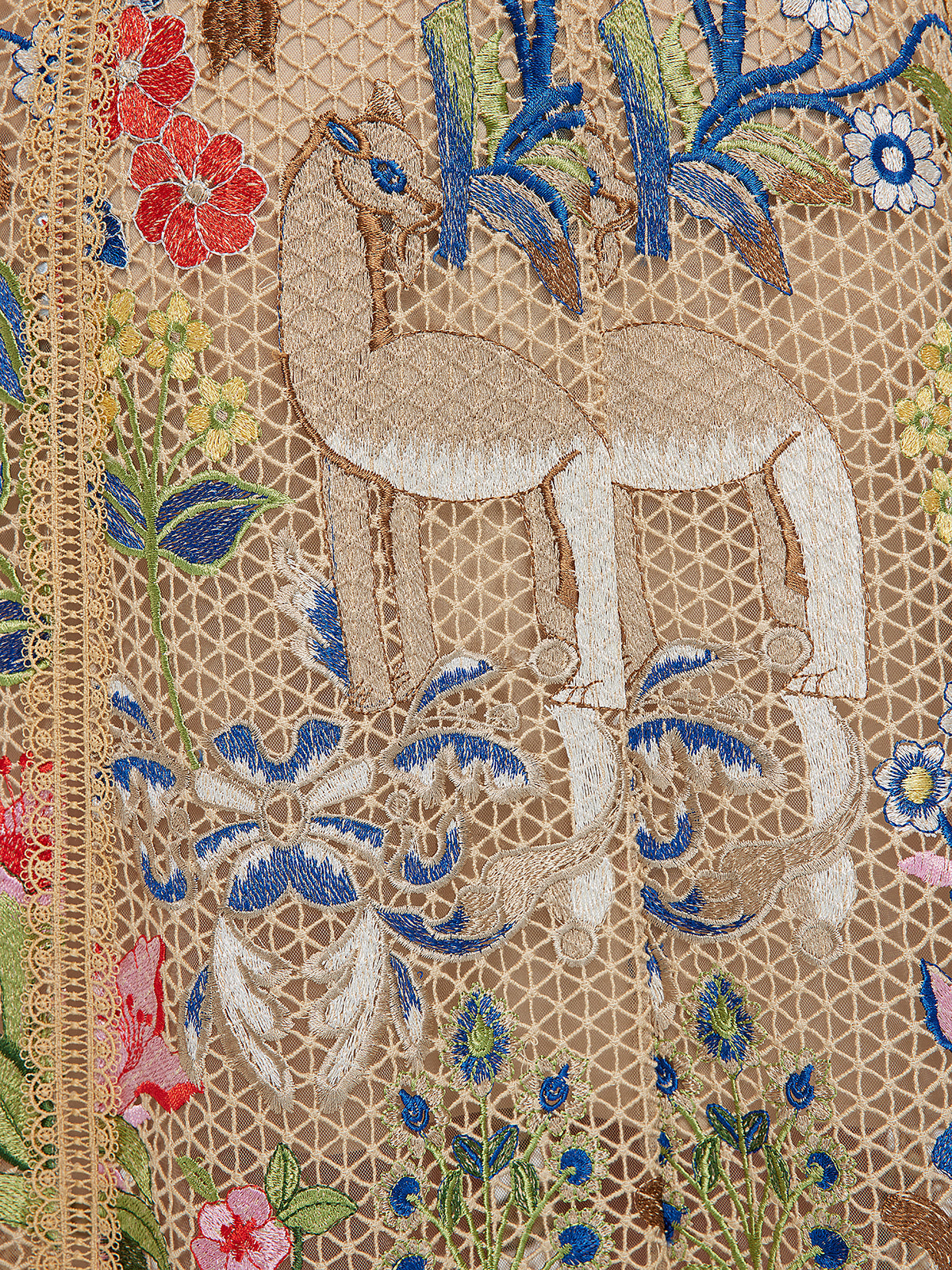 Embroidered Colorful Floral Artistic Dress