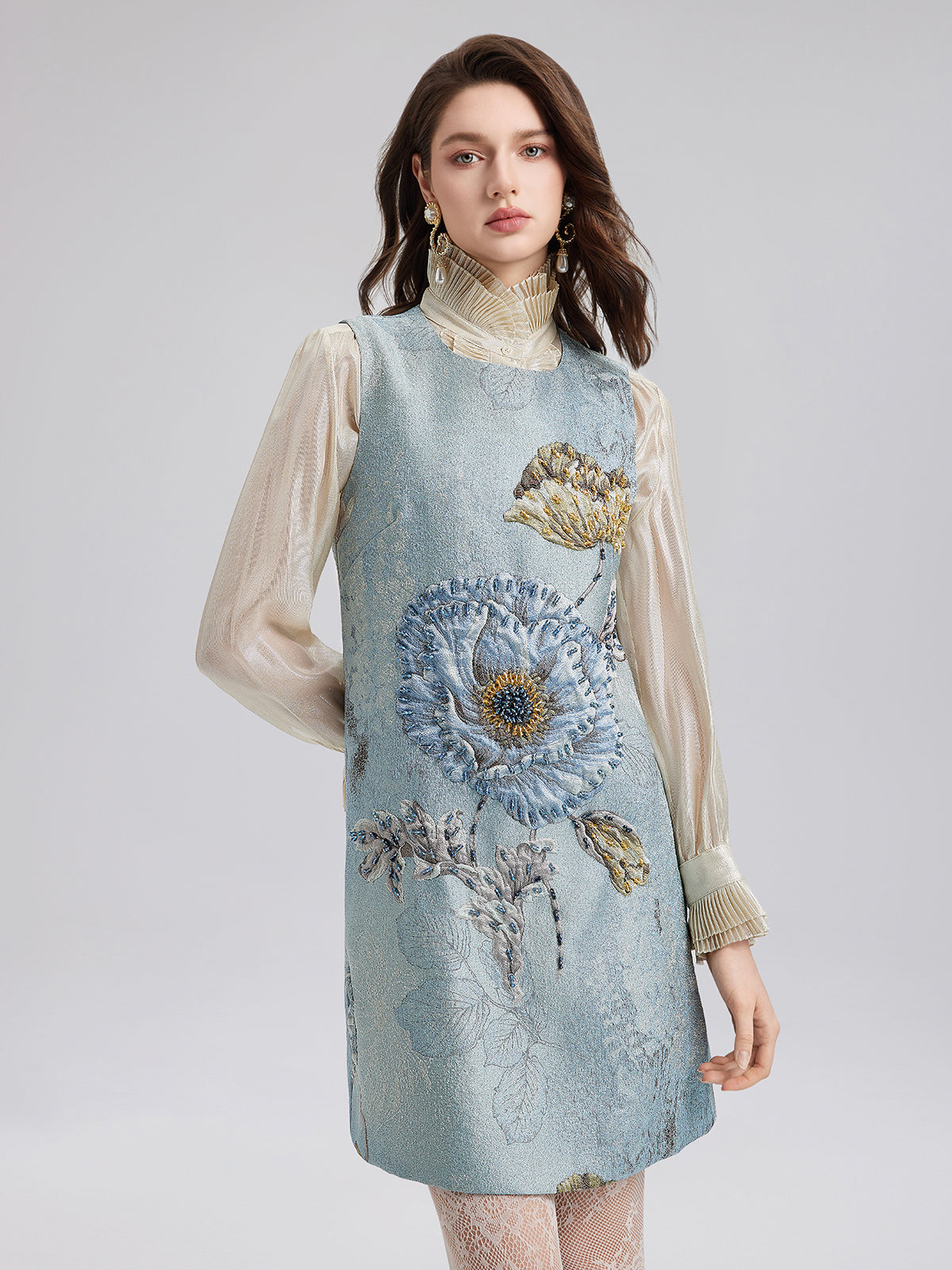 Women's Handcrafted 3D Floral Beaded Dress – RICHRADIQS