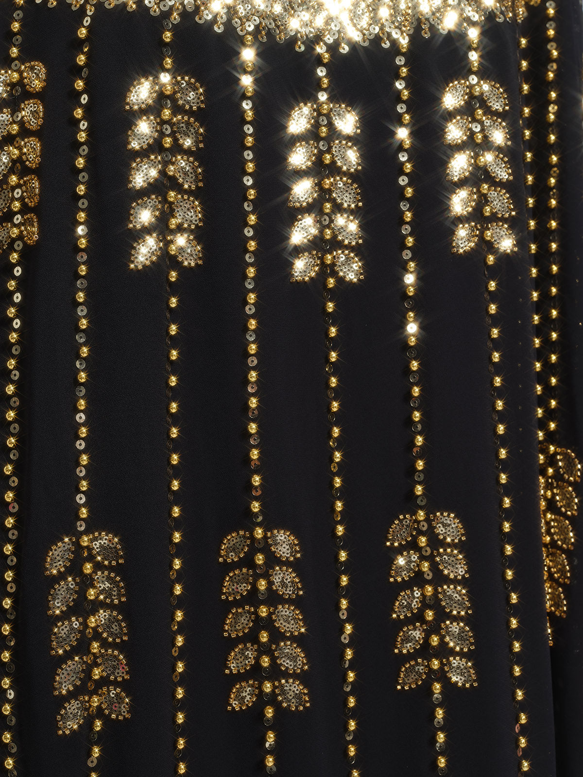 Hand-Beaded Rhinestone Cape Robe (Inner Wear Included)
