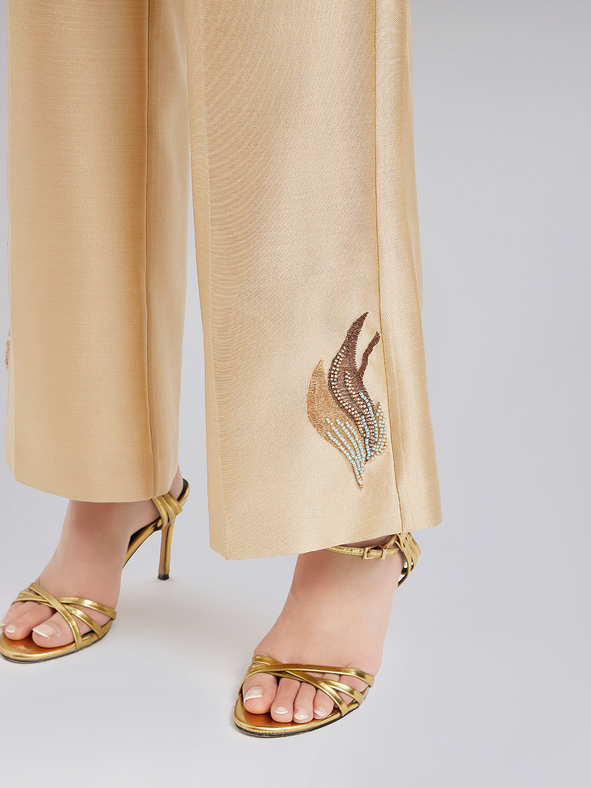 Final Sale | Luxe Floral Sequin Straight-Leg Pants