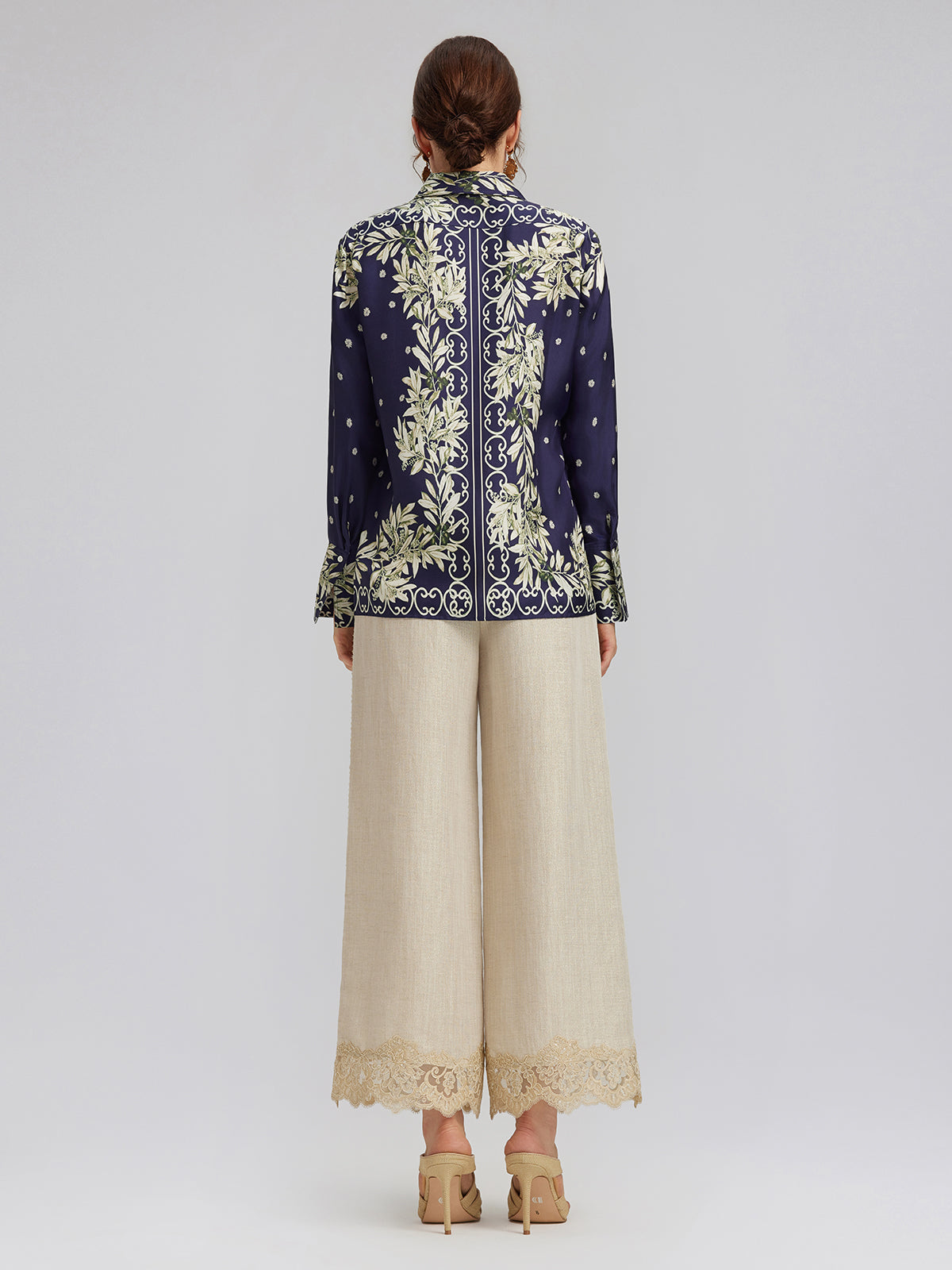 Final Sale | Soft Mulberry Silk Printed Shirt