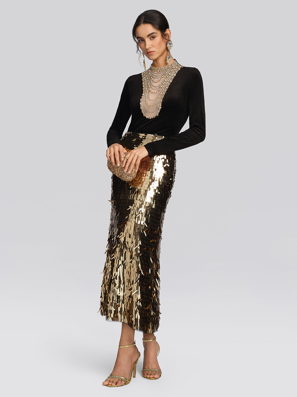Gold Sequin Mermaid Skirt