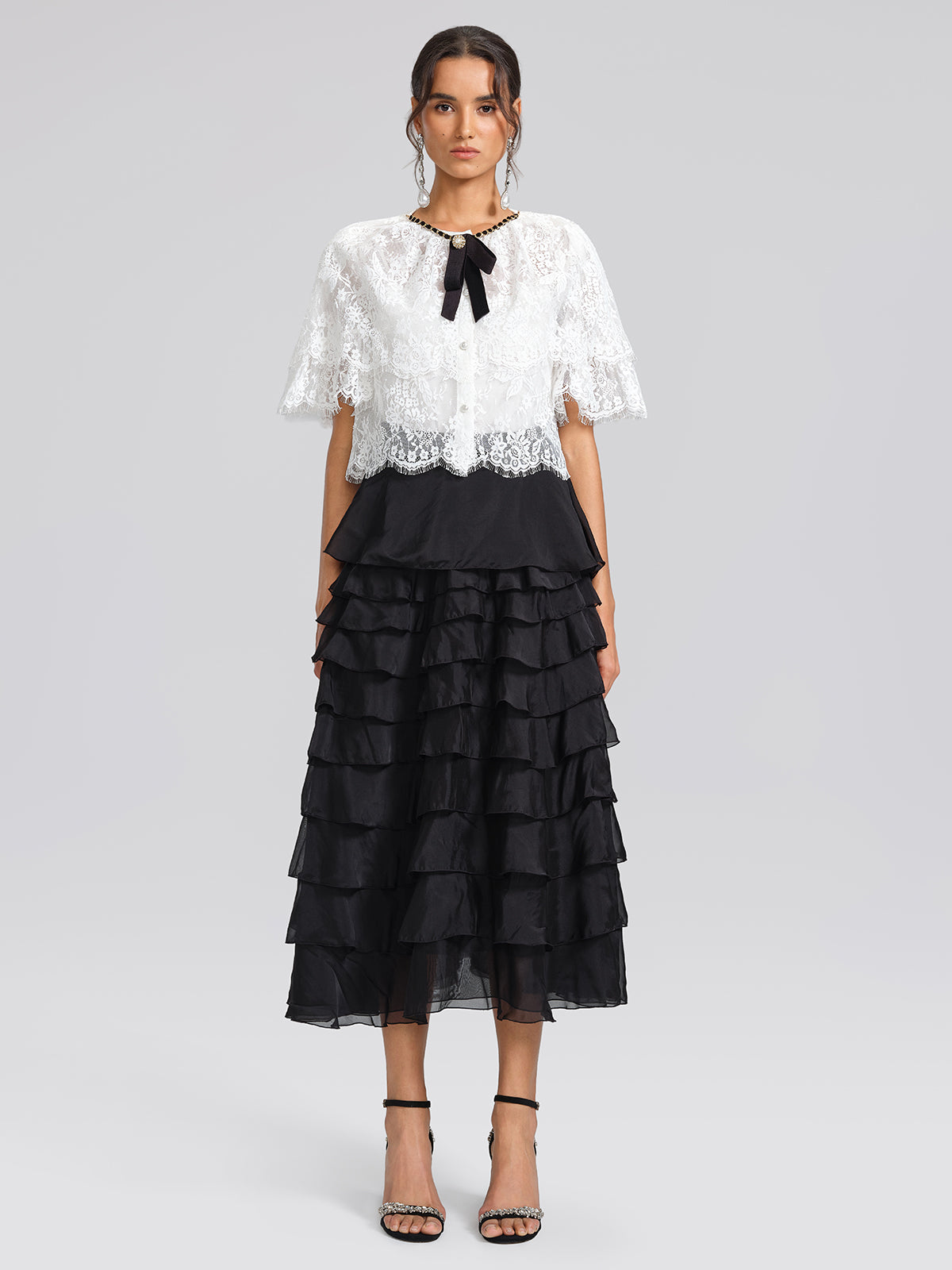 Versatile Organza Tiered Skirt