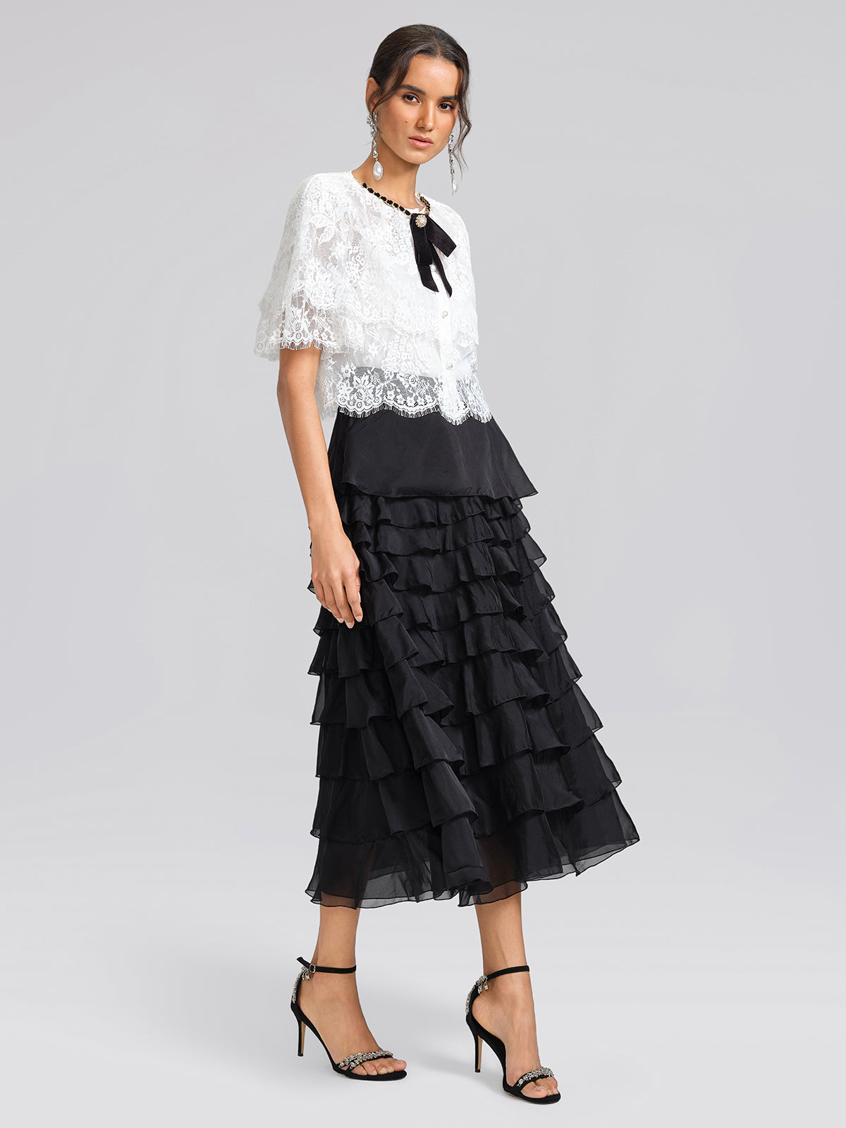Versatile Organza Tiered Skirt