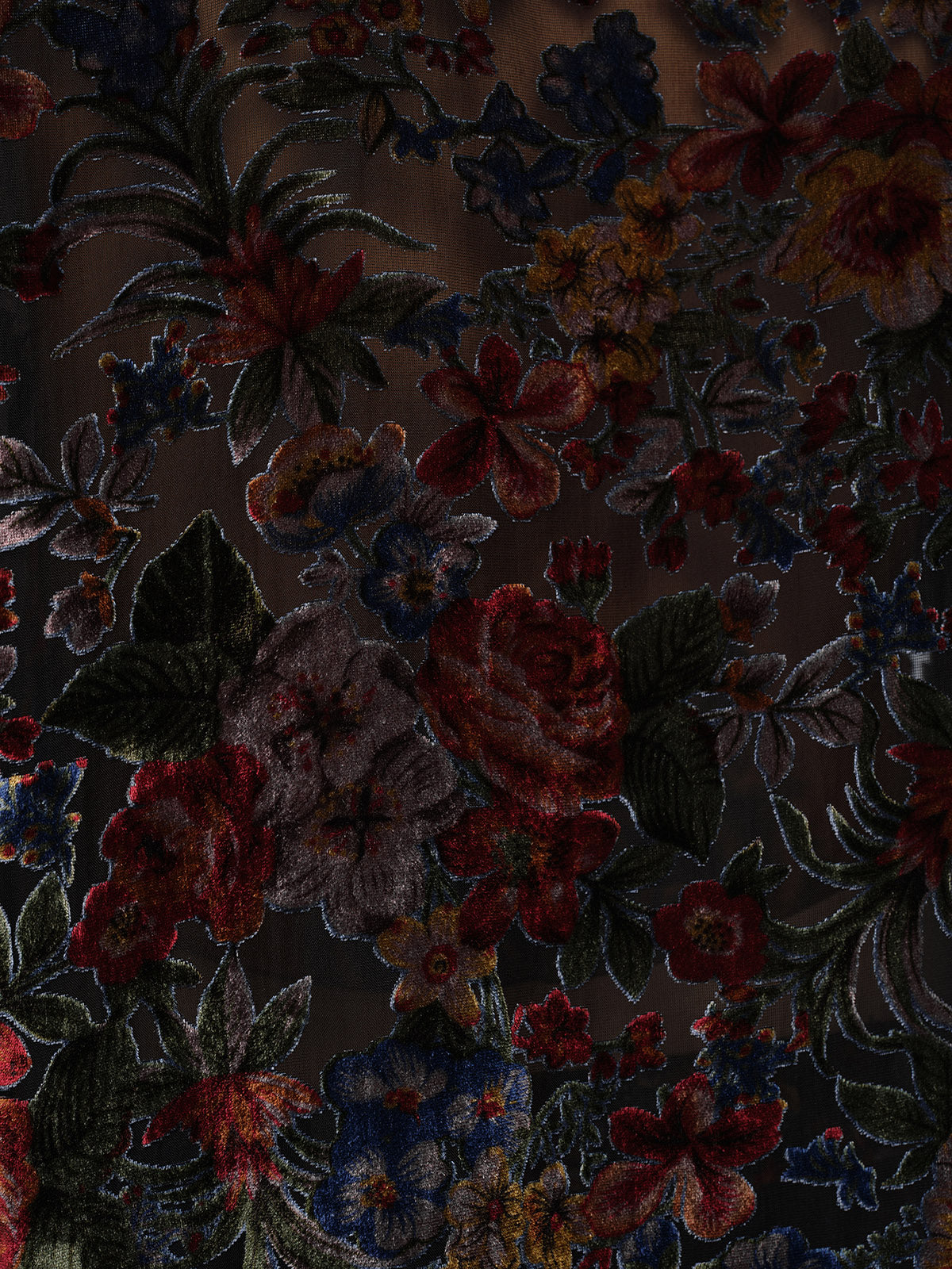 Burnout Velvet Floral Pearl Shirt