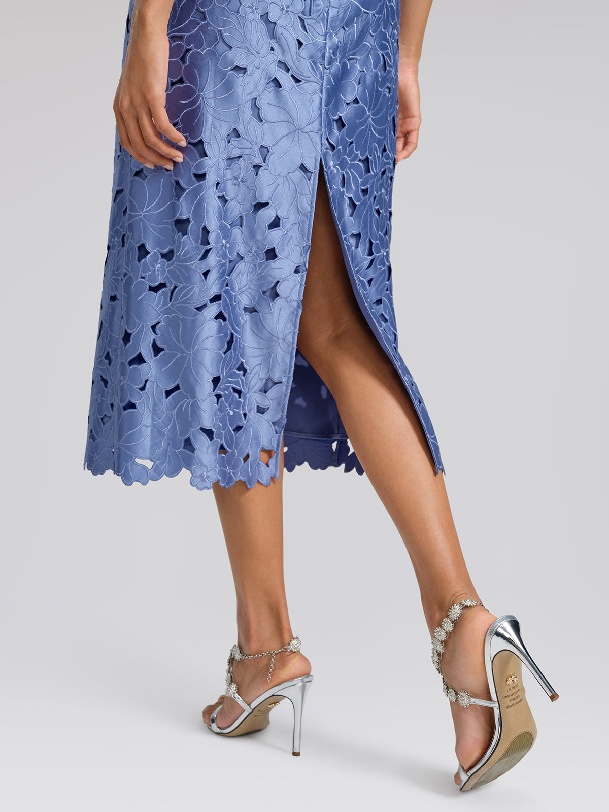 Embroidered Cutout Floral Maxi Dress