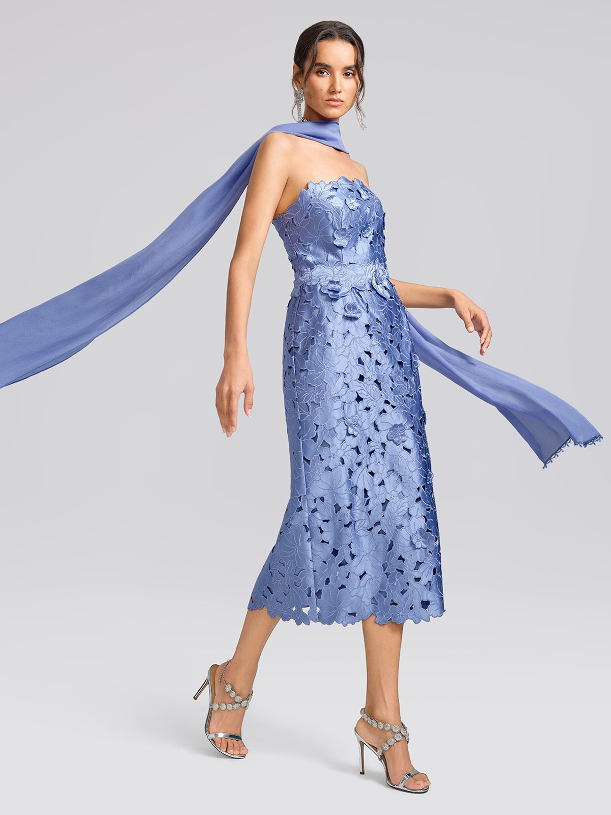 Embroidered Cutout Floral Maxi Dress