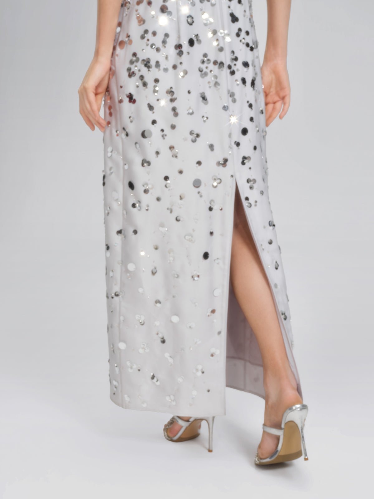 Gradient Sequin Dress & Shawl Set