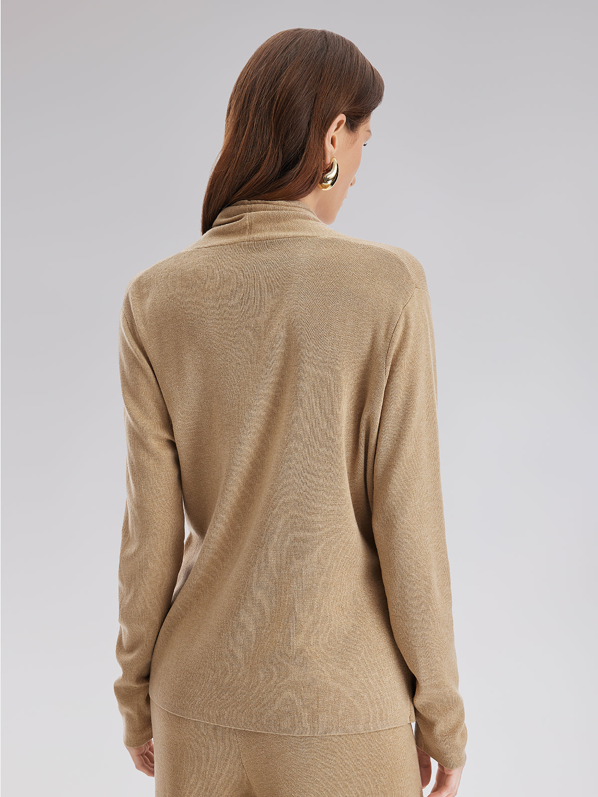 Final Sale | Premium Cashmere Cross-Neck Wrap Top
