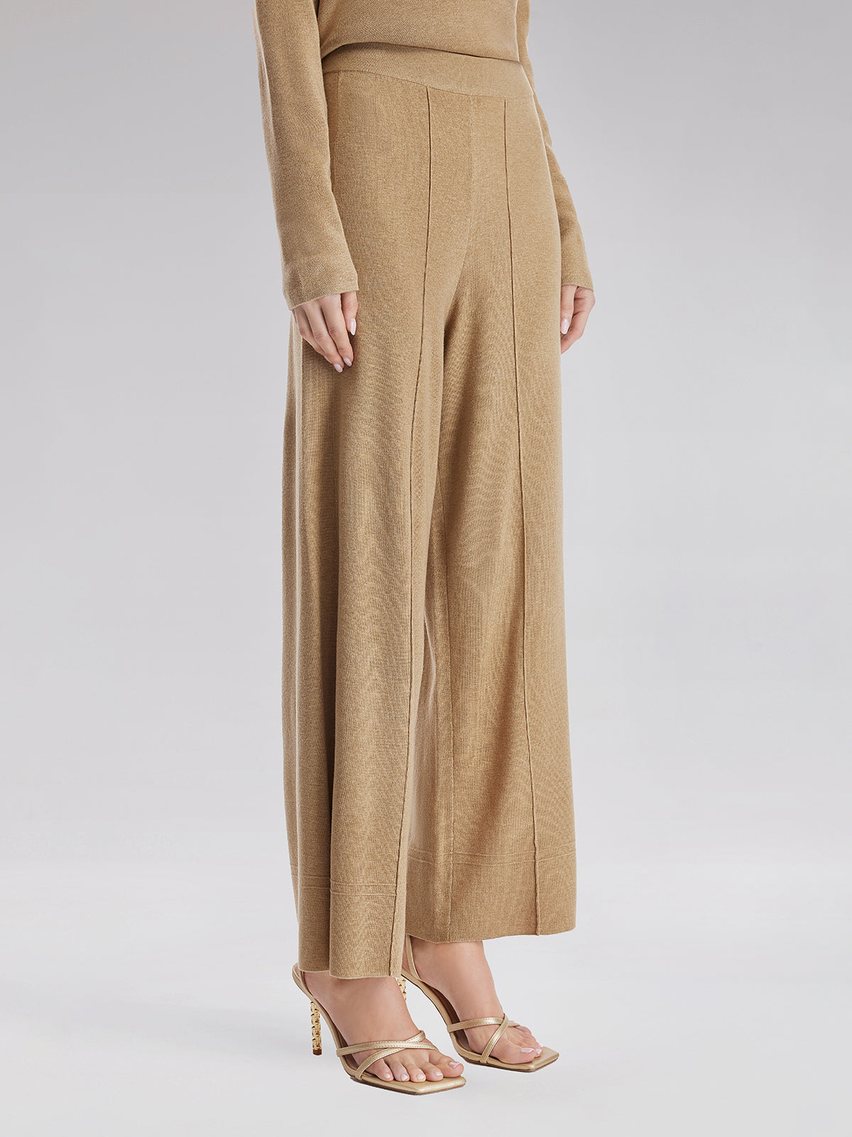 Final Sale | Premium Cashmere Wide-Leg Trousers