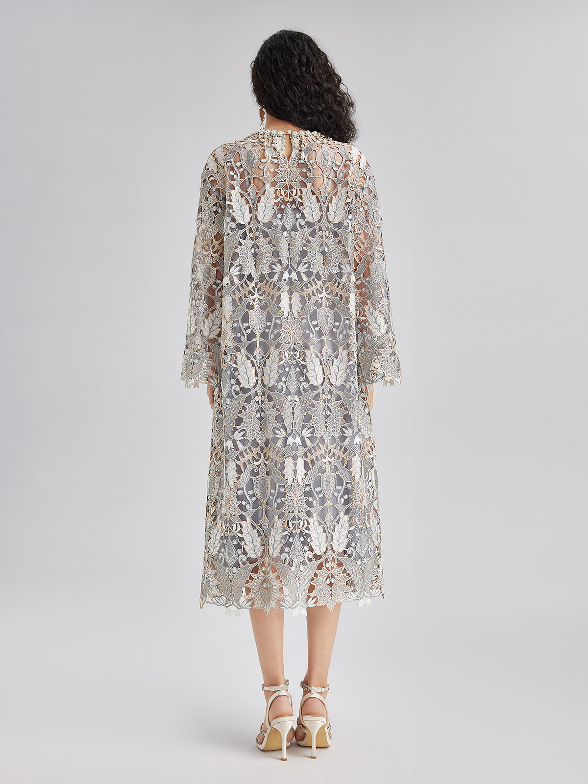 Custom Baroque Relief Embroidered Bead Dress