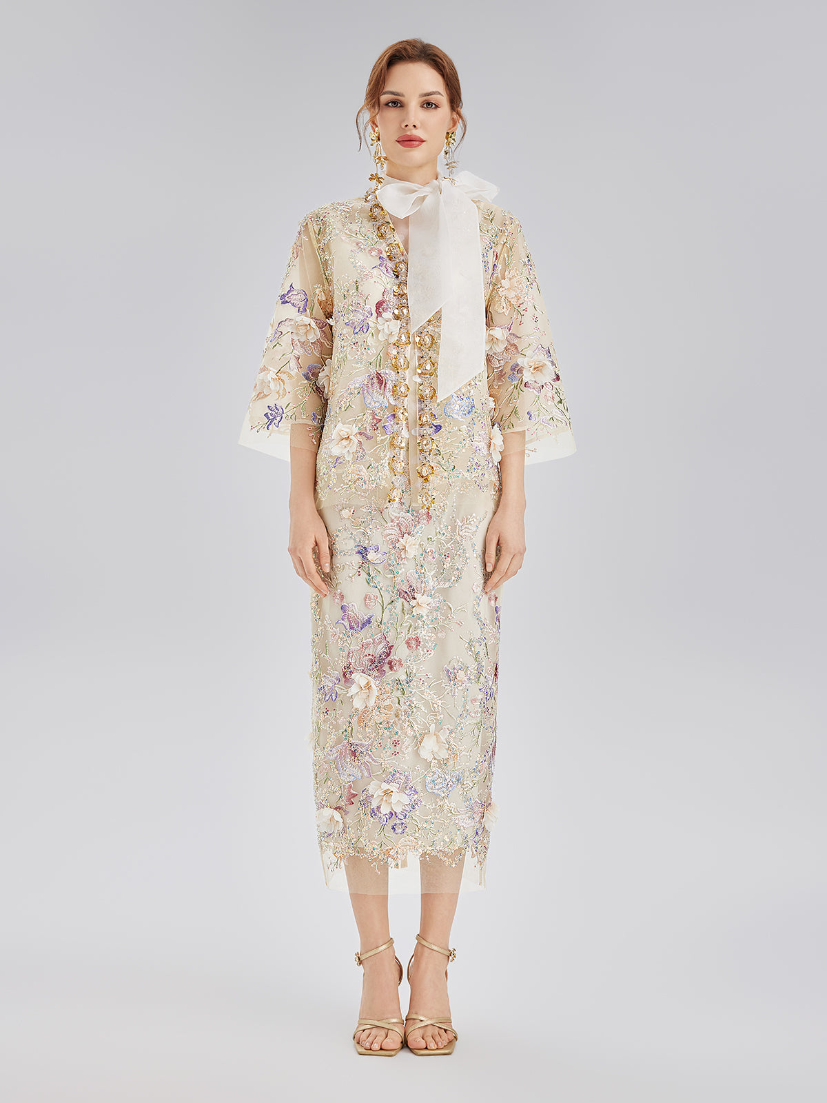 Final Sale | Handcrafted 3D Floral Beaded Embroidery Jacket