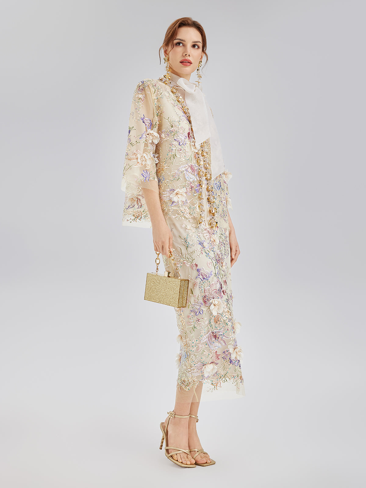 Final Sale | Handcrafted 3D Floral Beaded Embroidery Jacket