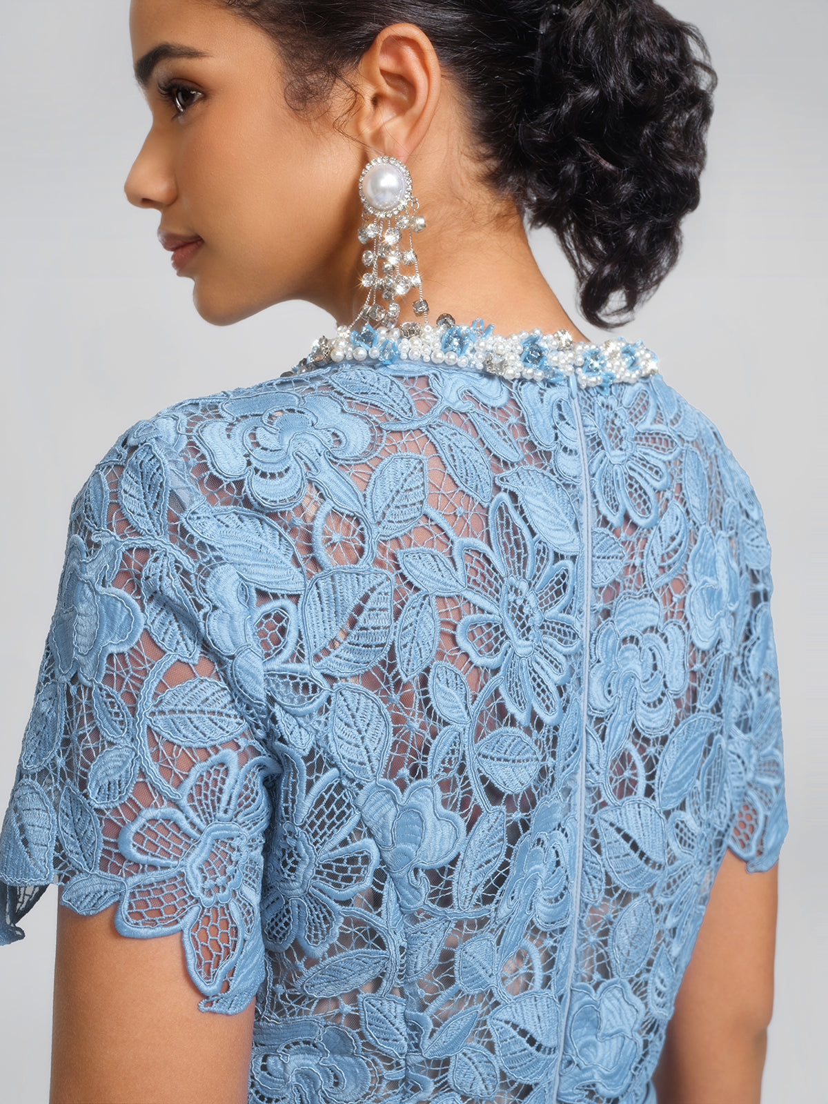 Cutout Floral Lace Mermaid Gown (Slip Dress & Belt Included)