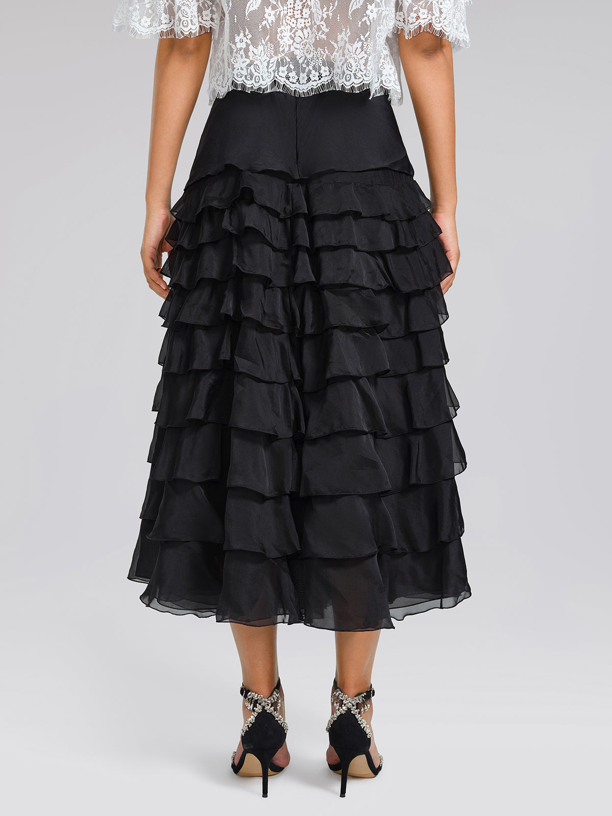 Versatile Organza Tiered Skirt