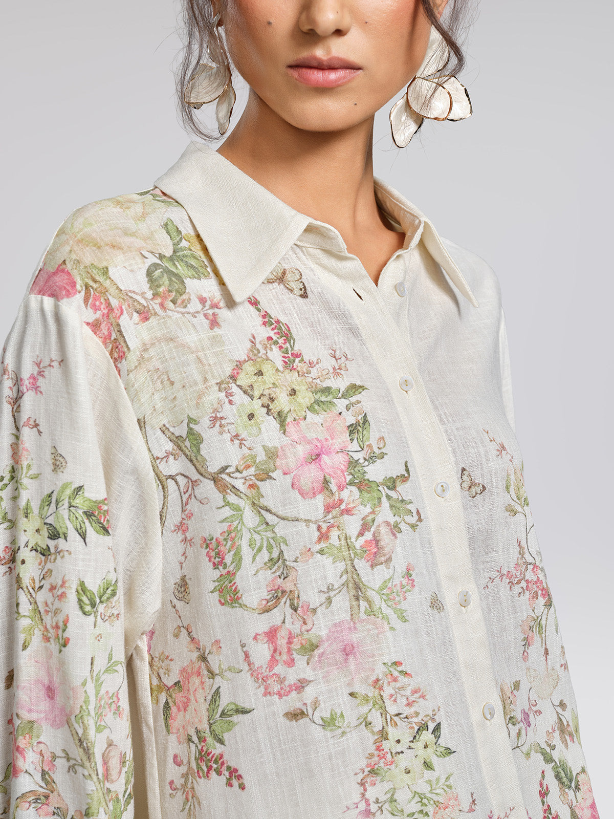 Cotton Linen Printed Breathable Shirt