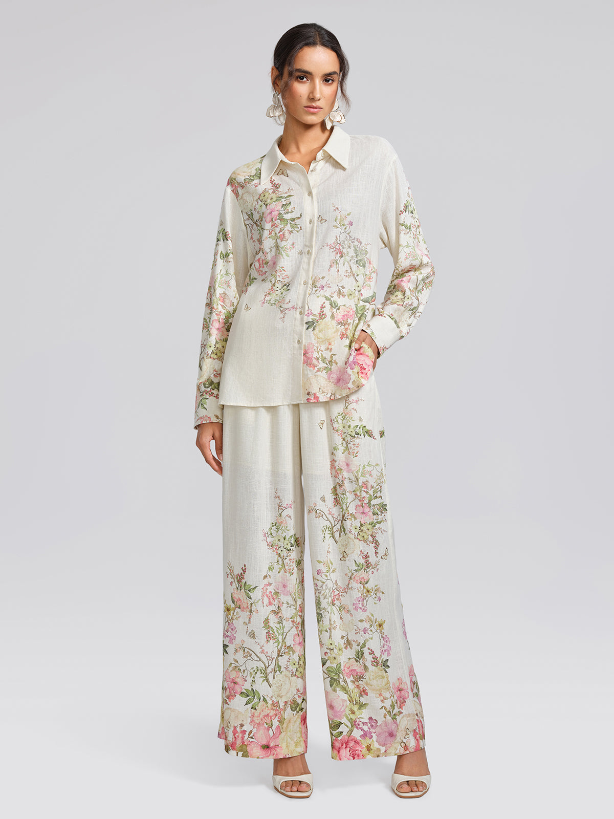 Cotton-Linen Printed Breathable Pants