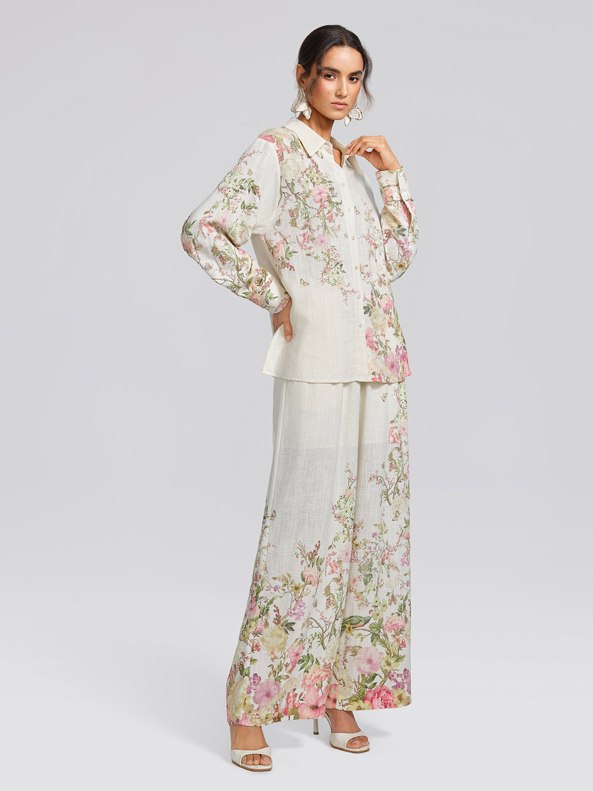 Cotton-Linen Printed Breathable Pants