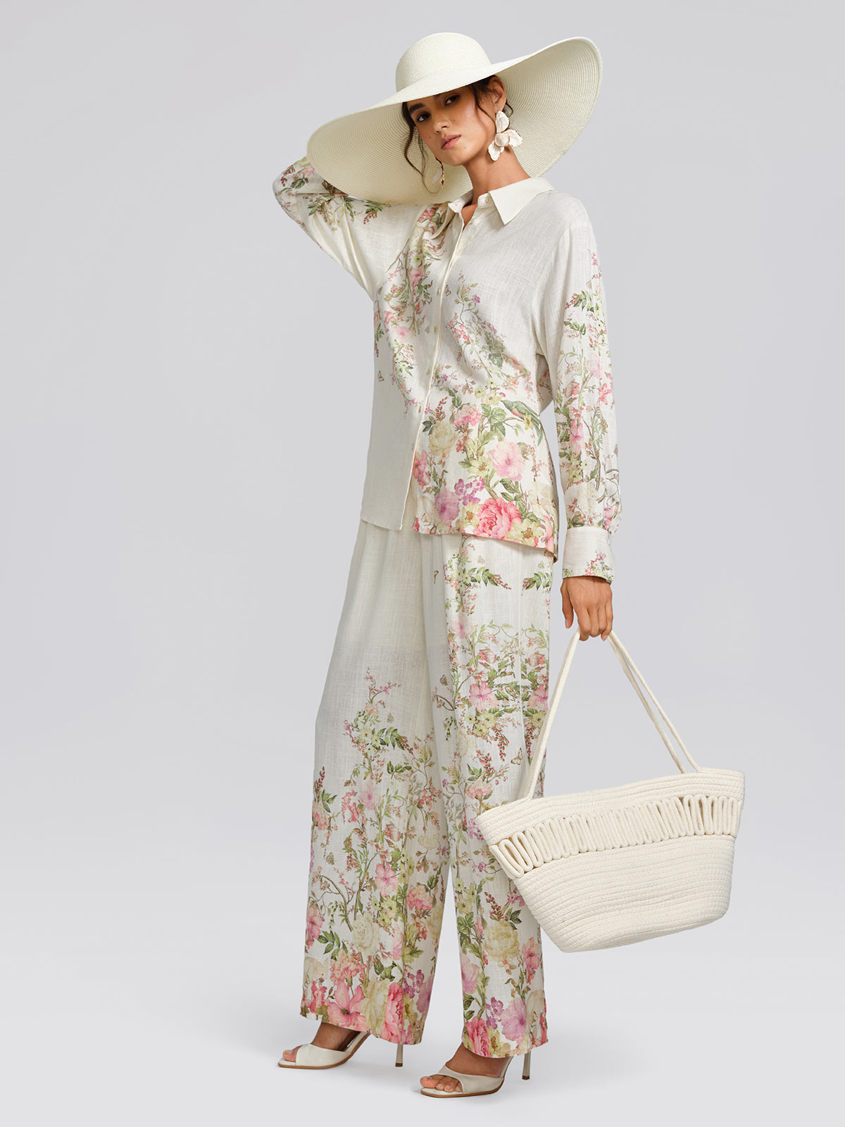 Cotton-Linen Printed Breathable Pants