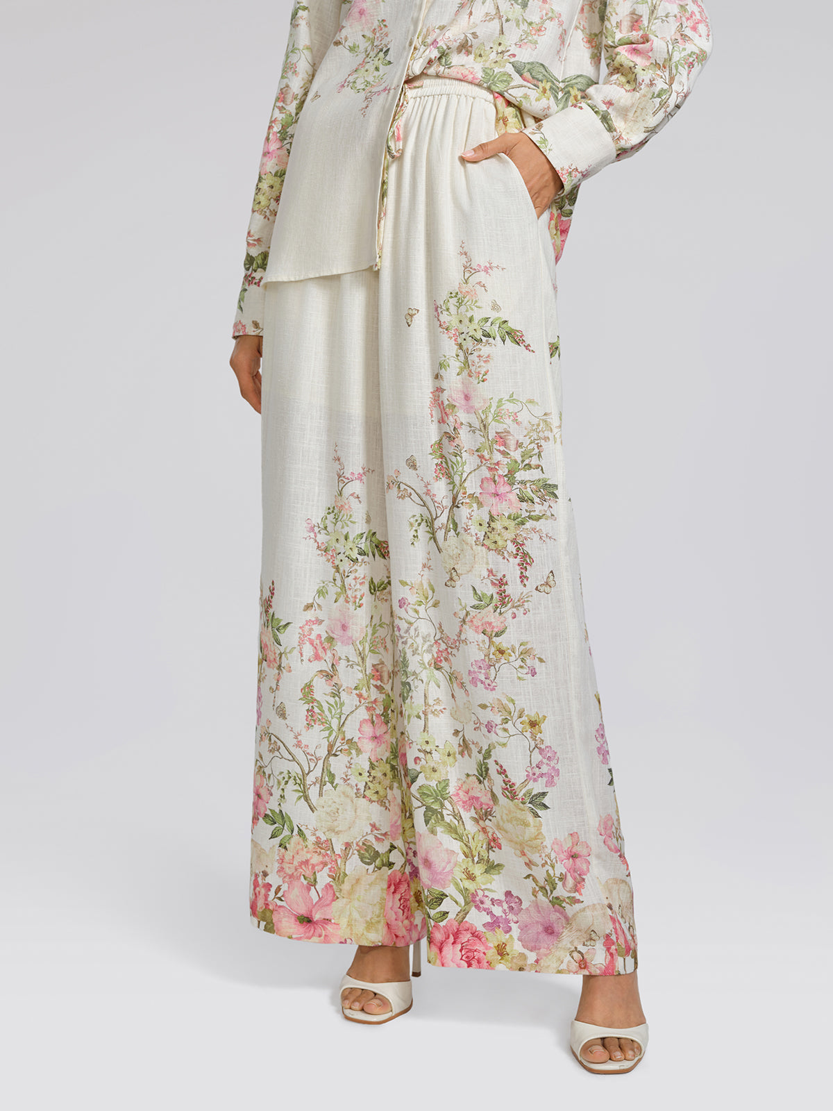 Cotton-Linen Printed Breathable Pants