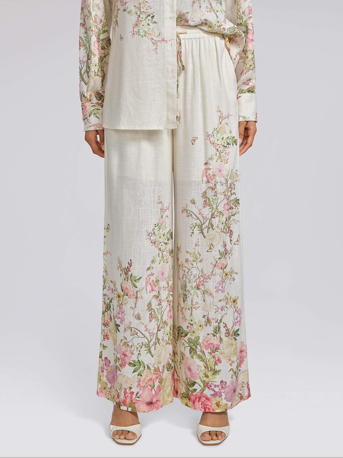 Cotton-Linen Printed Breathable Pants