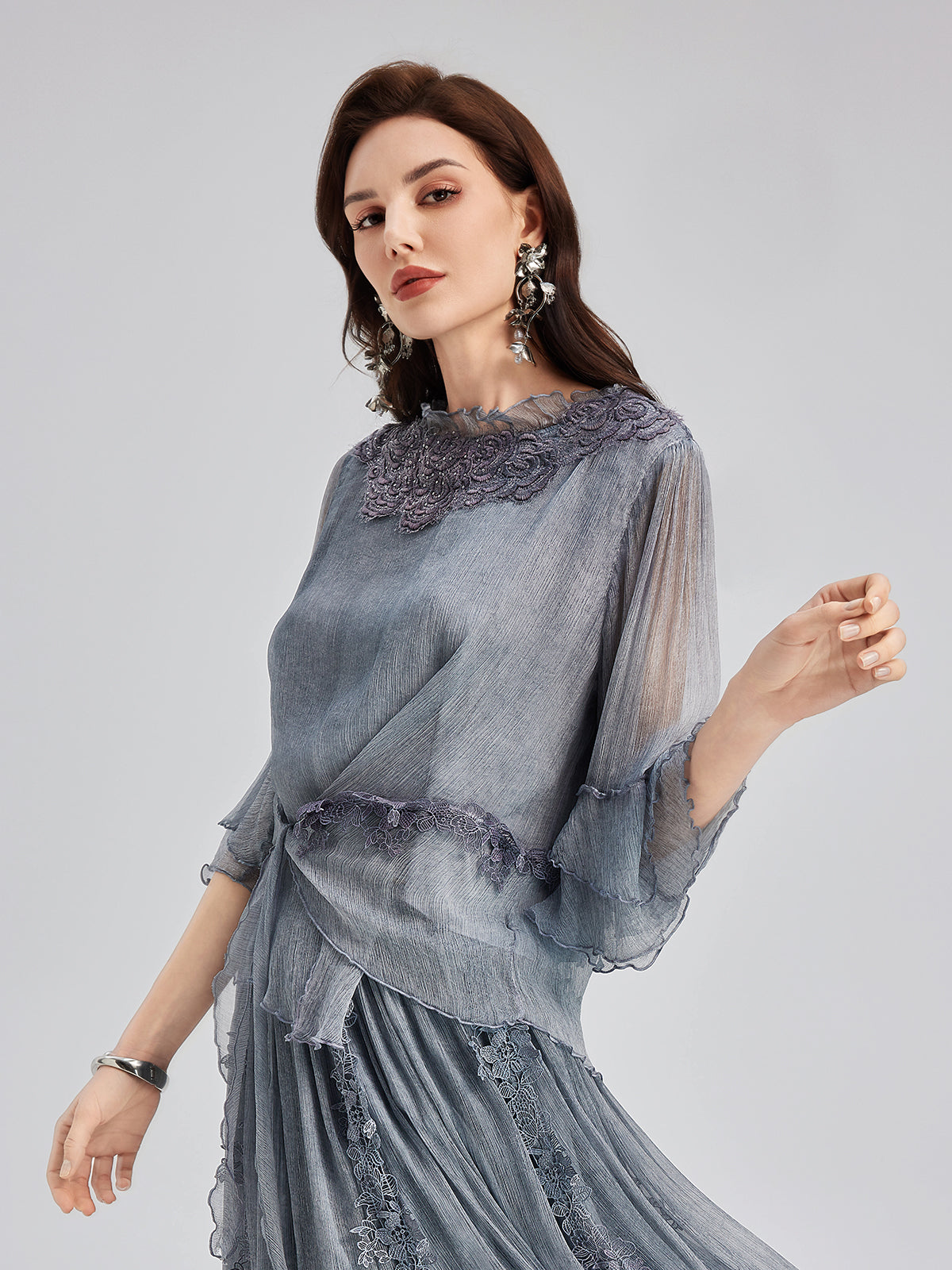 Contemporary garment with clean lines and balanced proportions