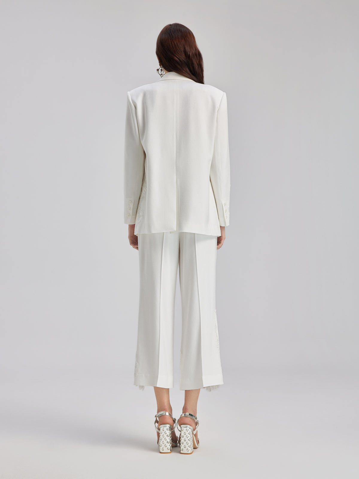 Luxe Floral Embroidered Relaxed Blazer