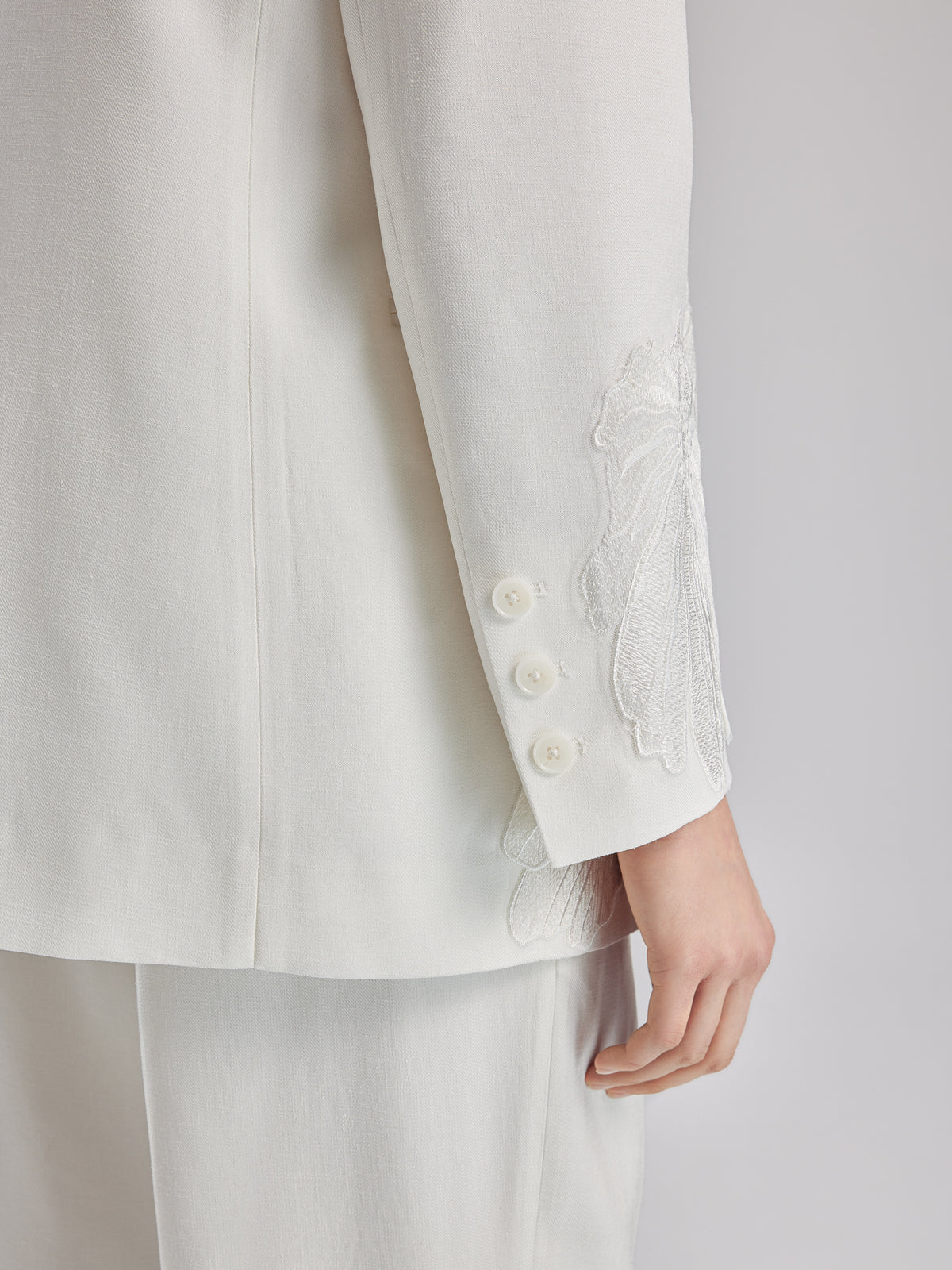 Luxe Floral Embroidered Relaxed Blazer