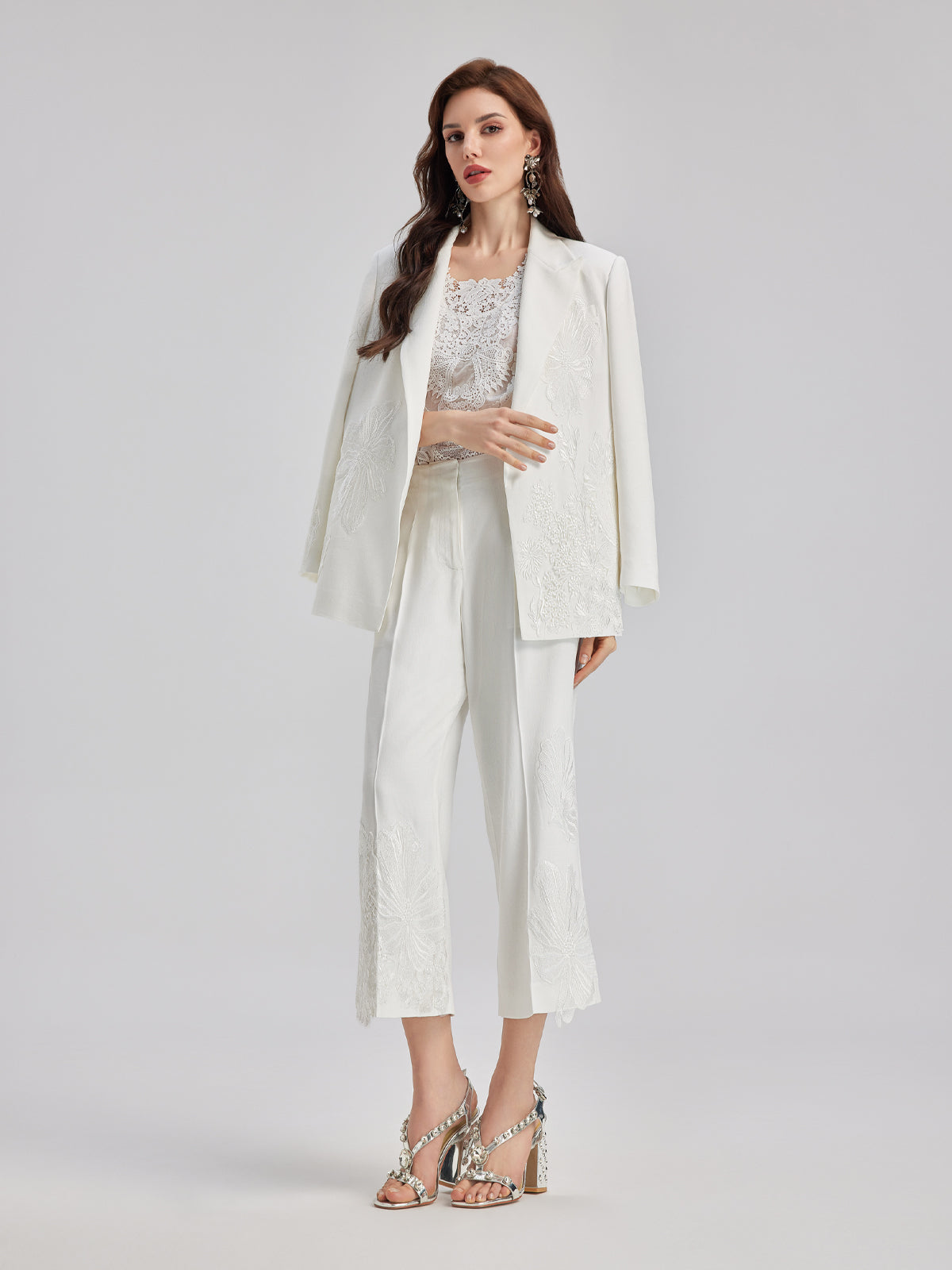 Final Sale | Luxe Elegant Embroidered Long Pants