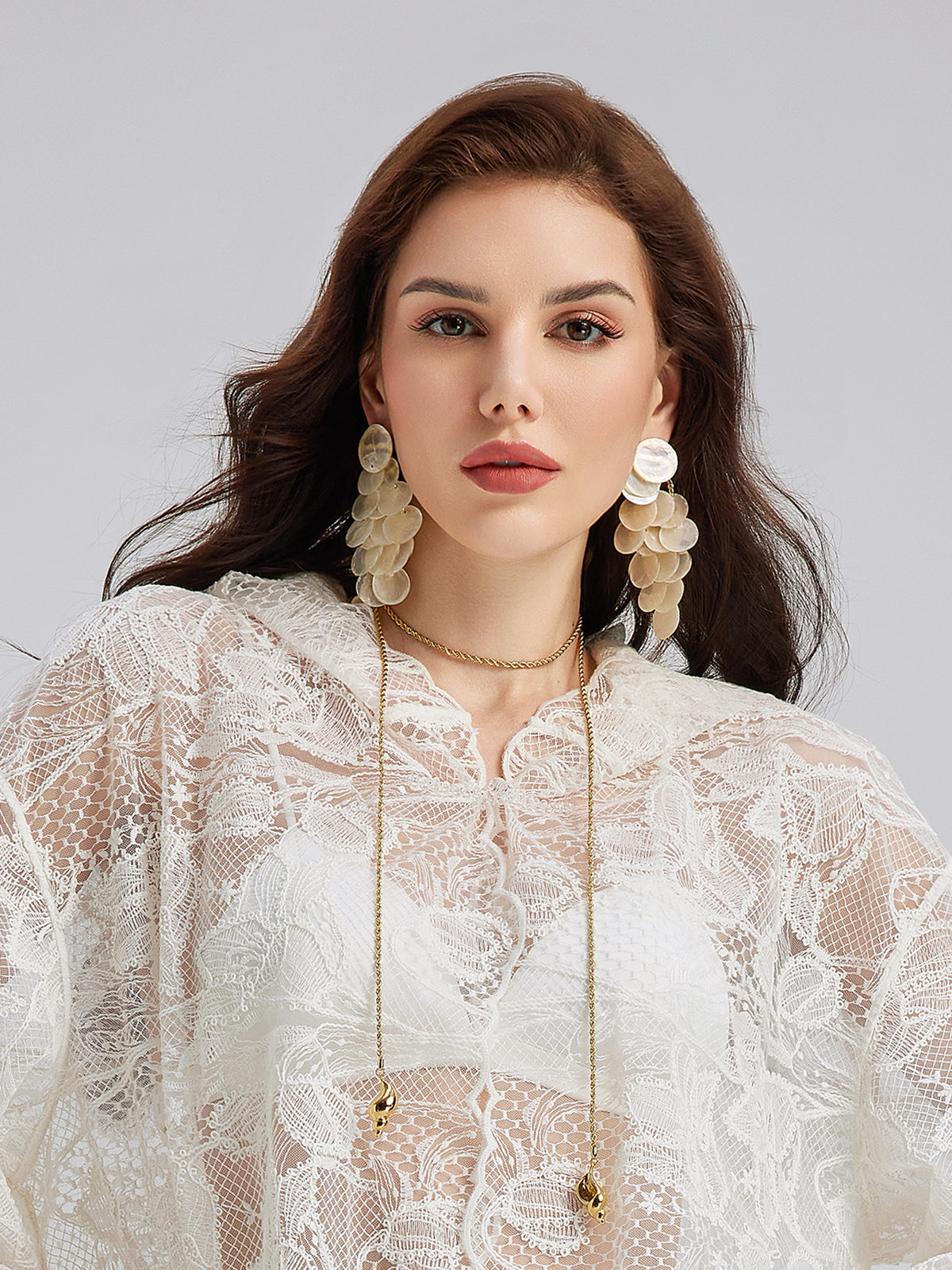 Gold-Tone Shell Pendant Necklace