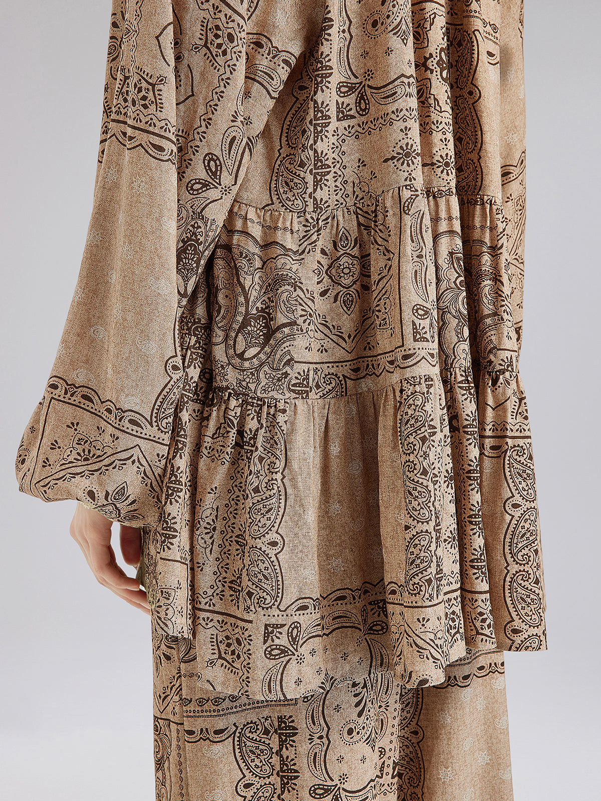 Final Sale | Paisley Cotton-Linen Vacation Relaxed Blouse