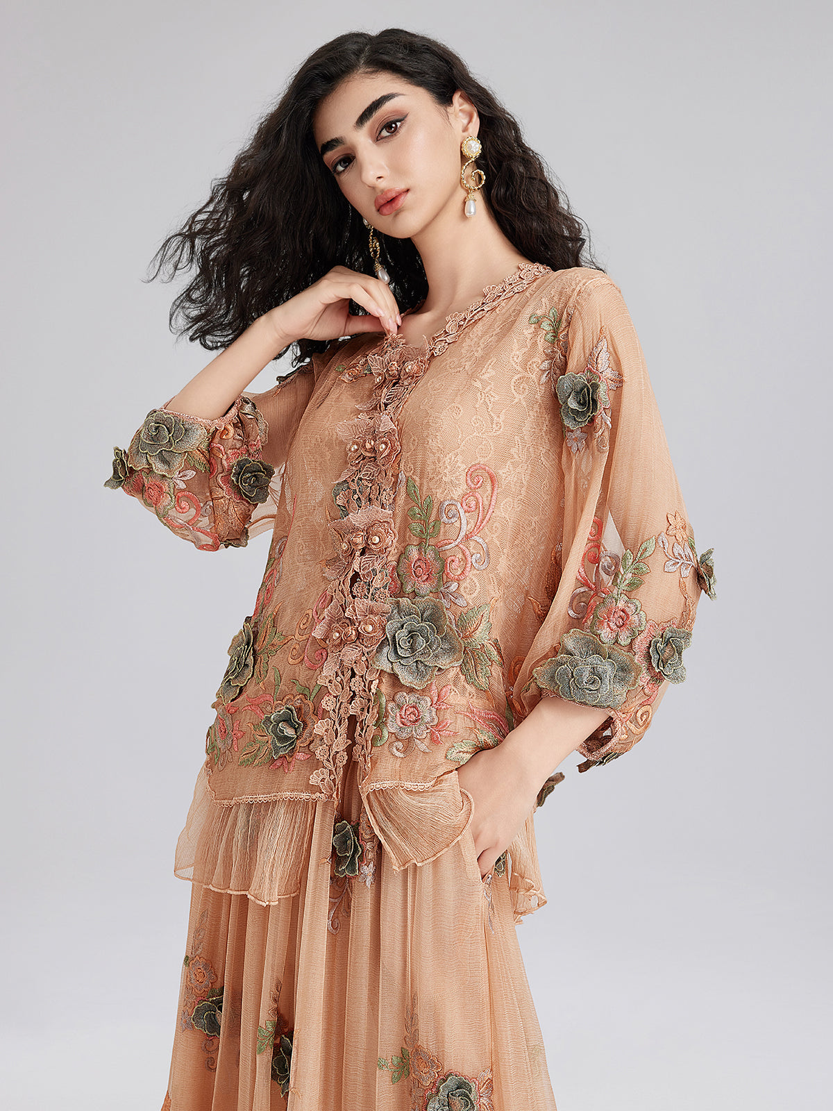 Premium outfit with detailed craftsmanship