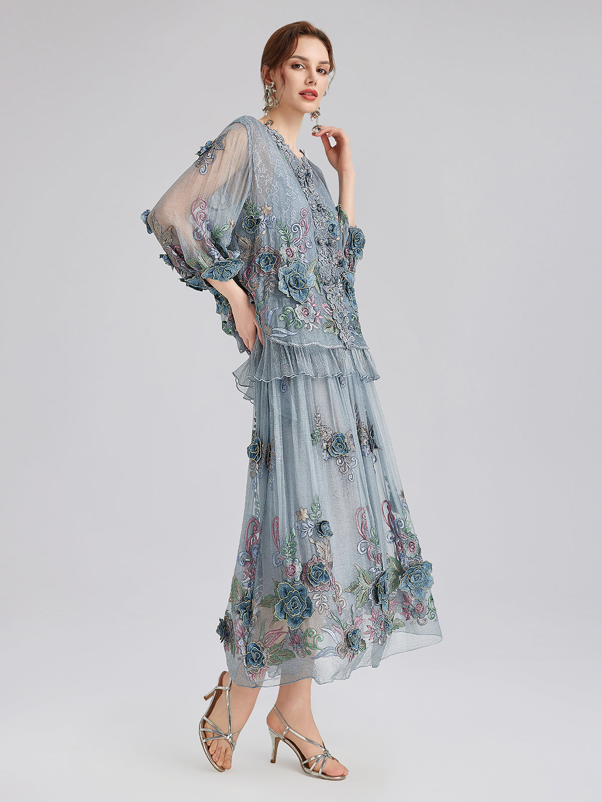 Contemporary garment with smooth fabric and balanced proportions