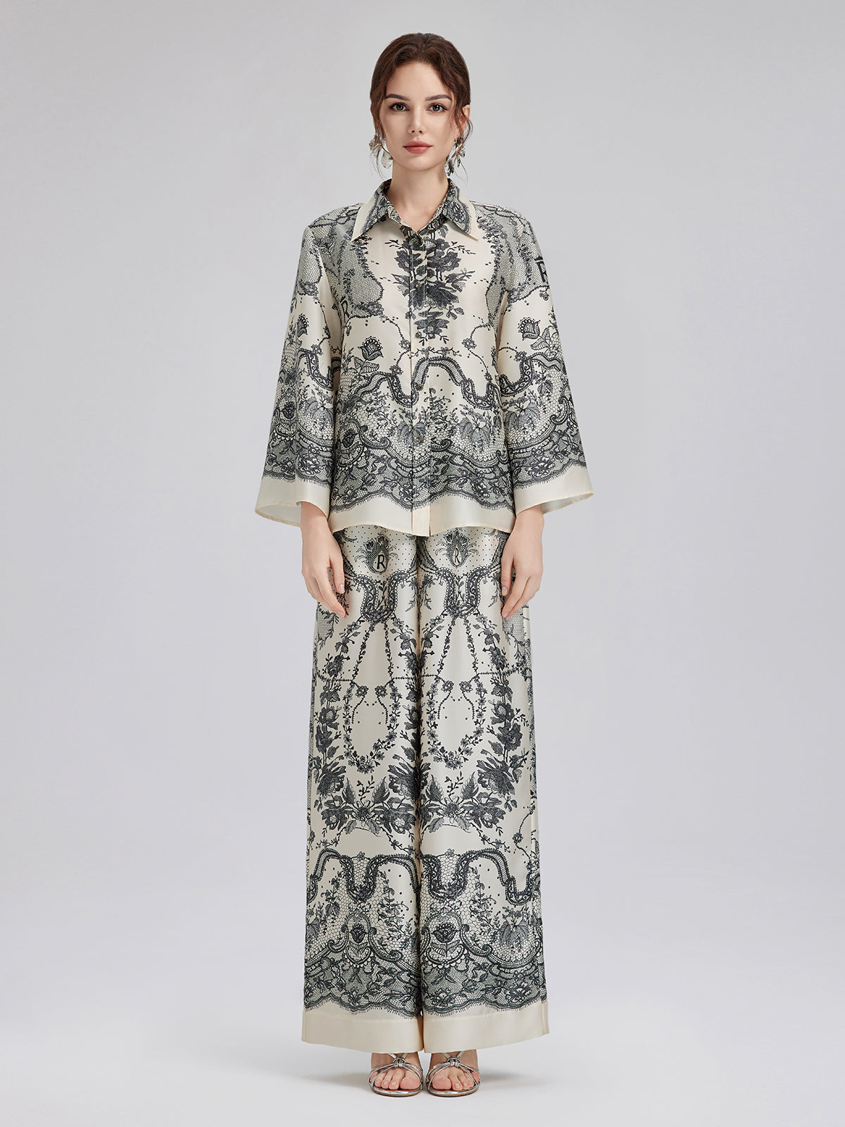 Final Sale | Black Eyelash Lace Relaxed Pants