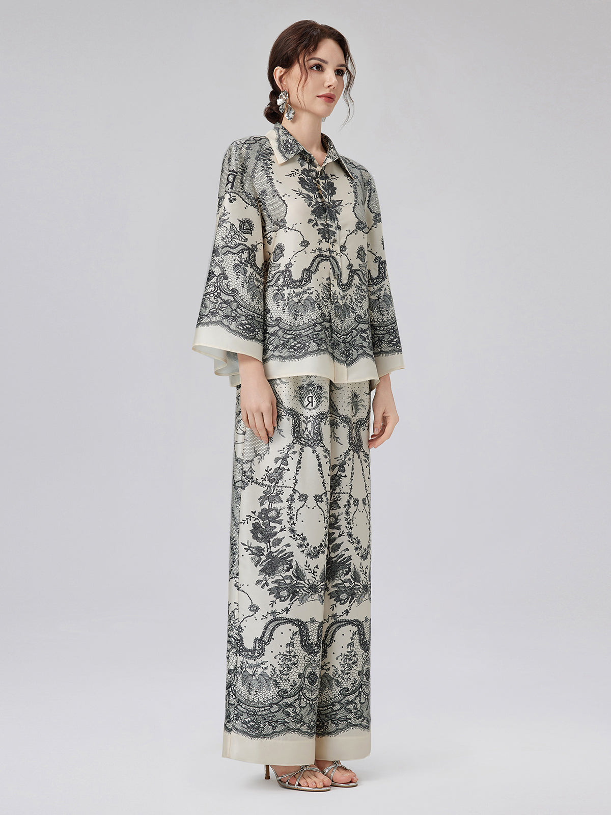Final Sale | Black Eyelash Lace Relaxed Pants