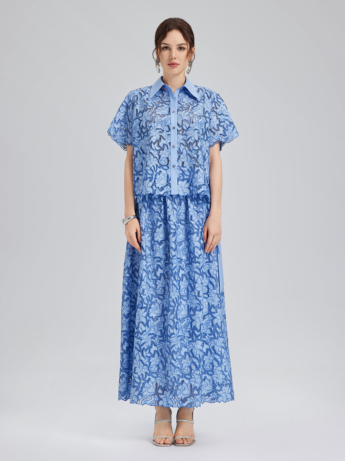 Final Sale | Floral Cutwork Embroidery Set