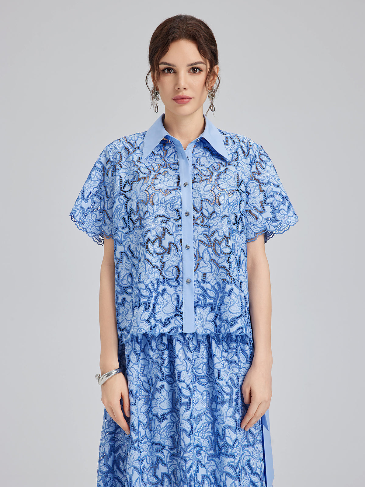 Final Sale | Floral Cutwork Embroidery Set