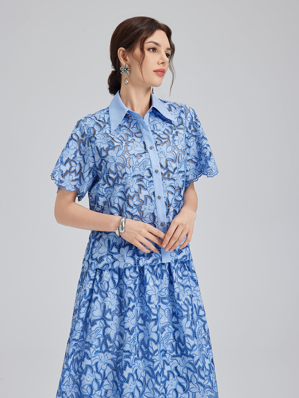 Final Sale | Floral Cutwork Embroidery Set