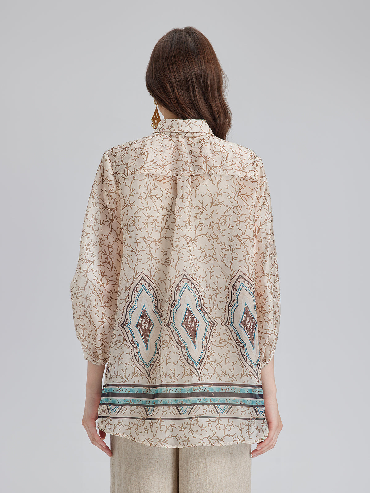 Tie-Front Vintage Floral Top