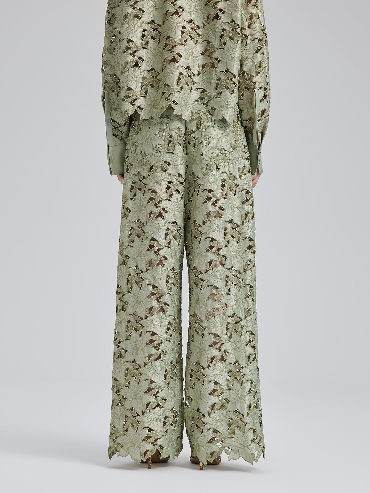 Studded Floral Cutwork Embroidery Set