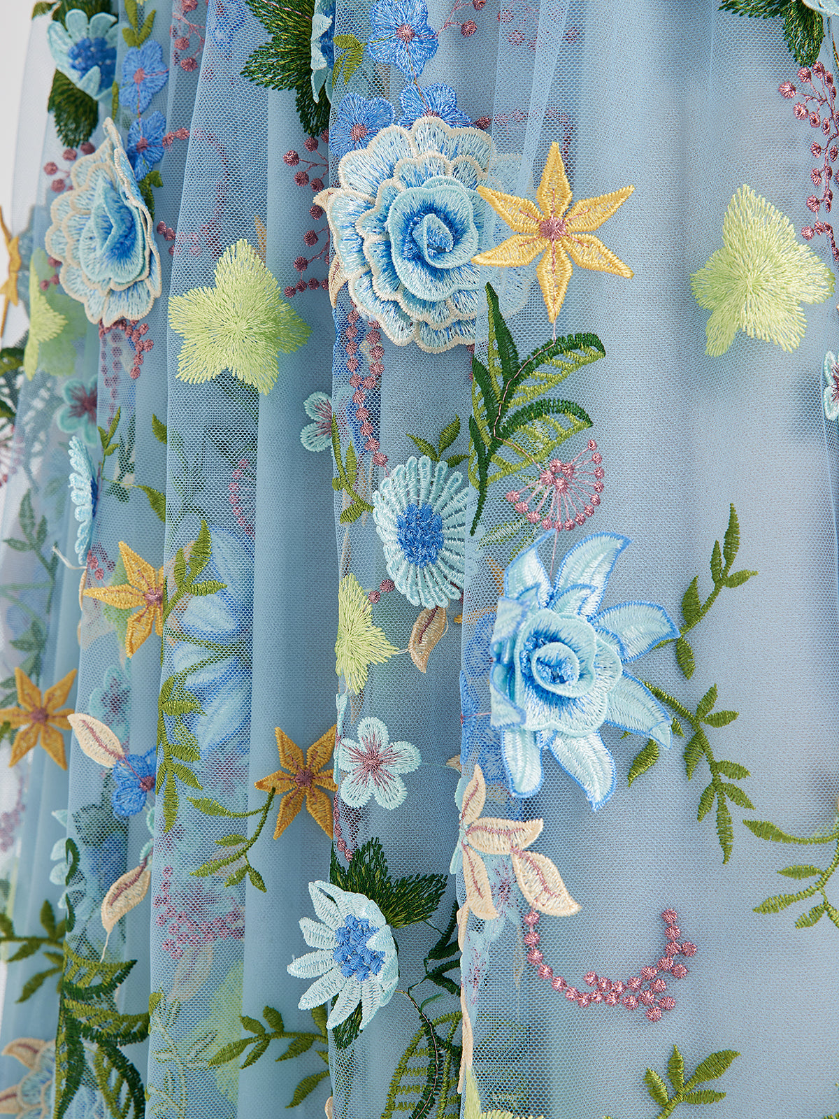 Final Sale | 3D Floral Embellished Elastic Skirt